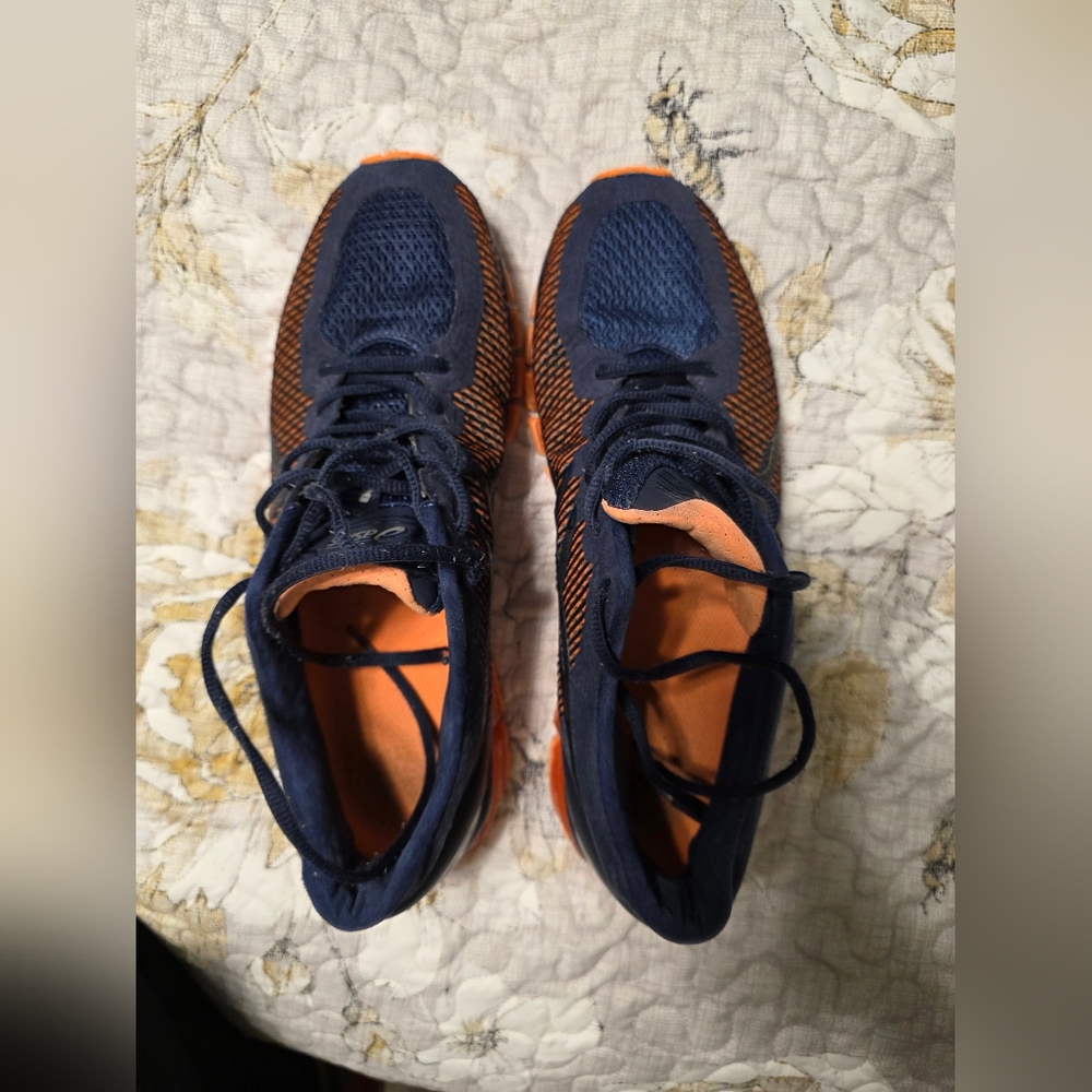 Men's Asics Gel-Quantum 360 Navy and Orange Shoes